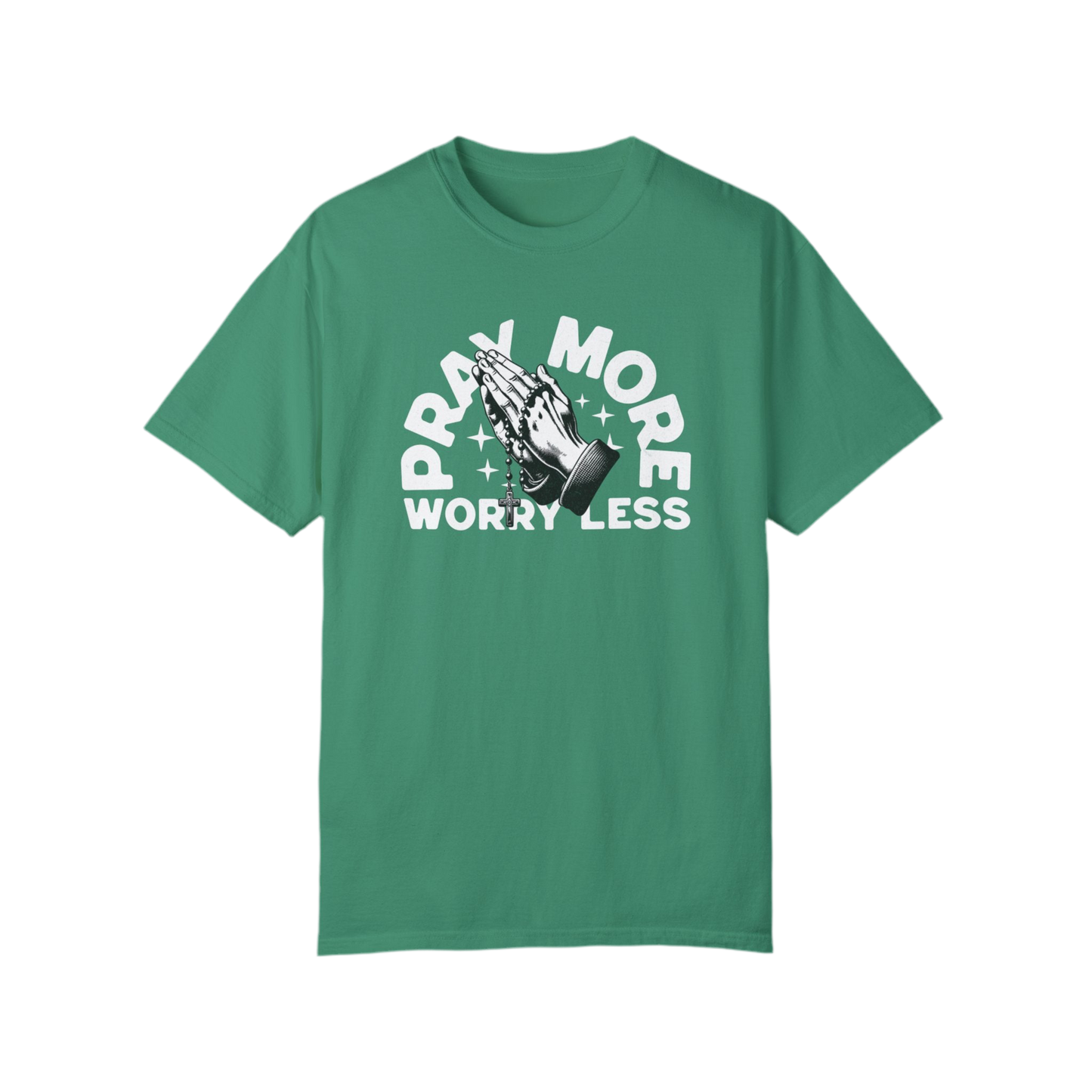 “Pray More Worry Less” Unisex T-shirt - Relaxed Fit, Inspirational Graphic Tee