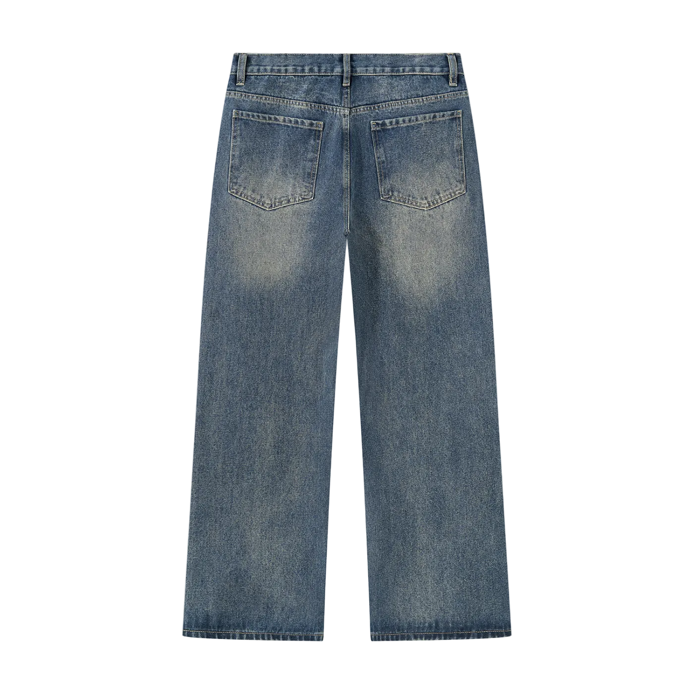 Men’s Vintage Wash Straight Leg Denim Jeans