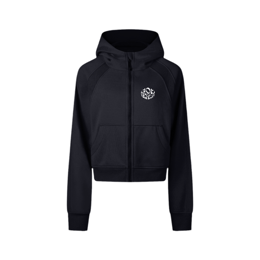 Cropped Zip-Through Hoodie