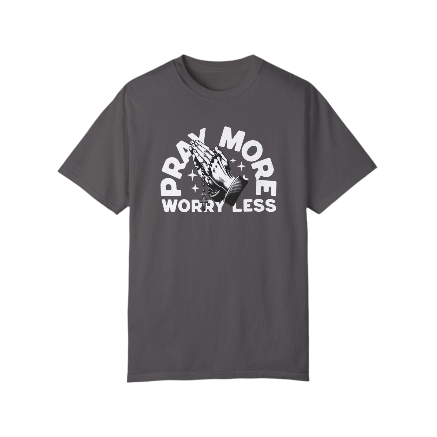 “Pray More Worry Less” Unisex T-shirt - Relaxed Fit, Inspirational Graphic Tee