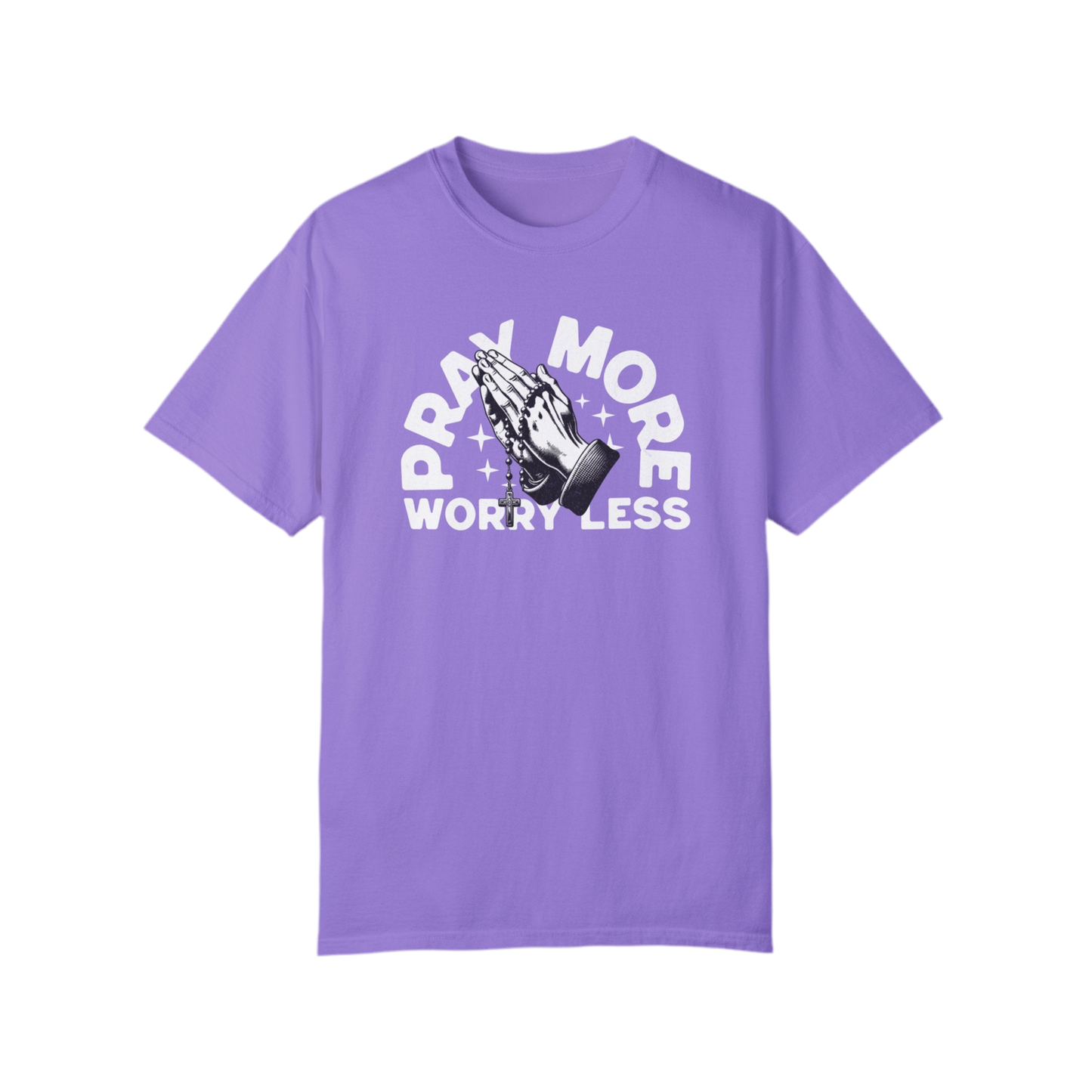 “Pray More Worry Less” Unisex T-shirt - Relaxed Fit, Inspirational Graphic Tee