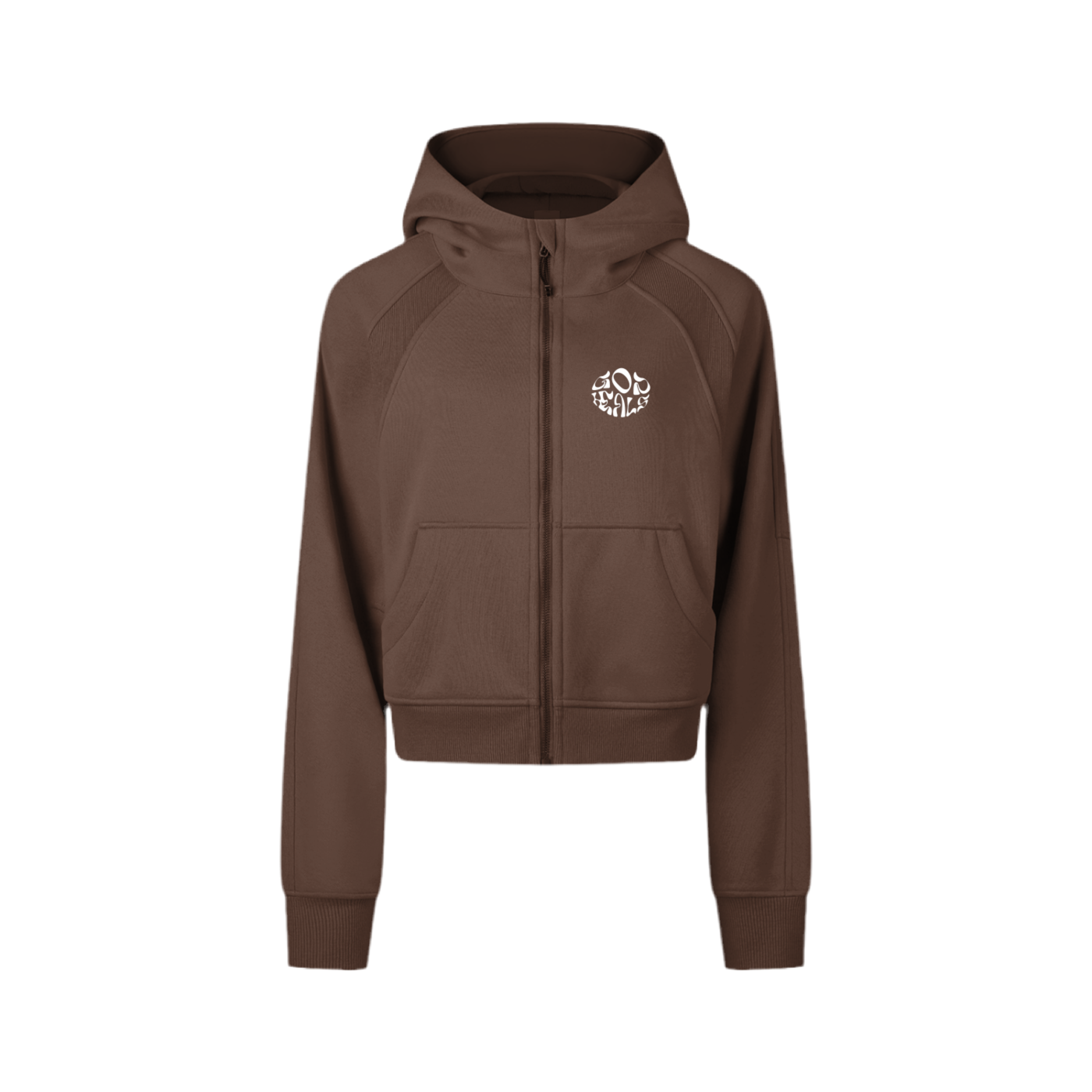 Cropped Zip-Through Hoodie