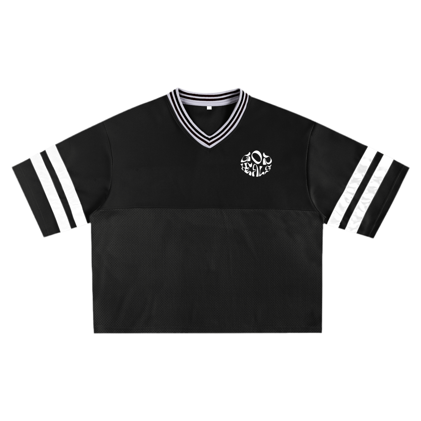 Taped Mesh “Blessed” Boxy T-shirt
