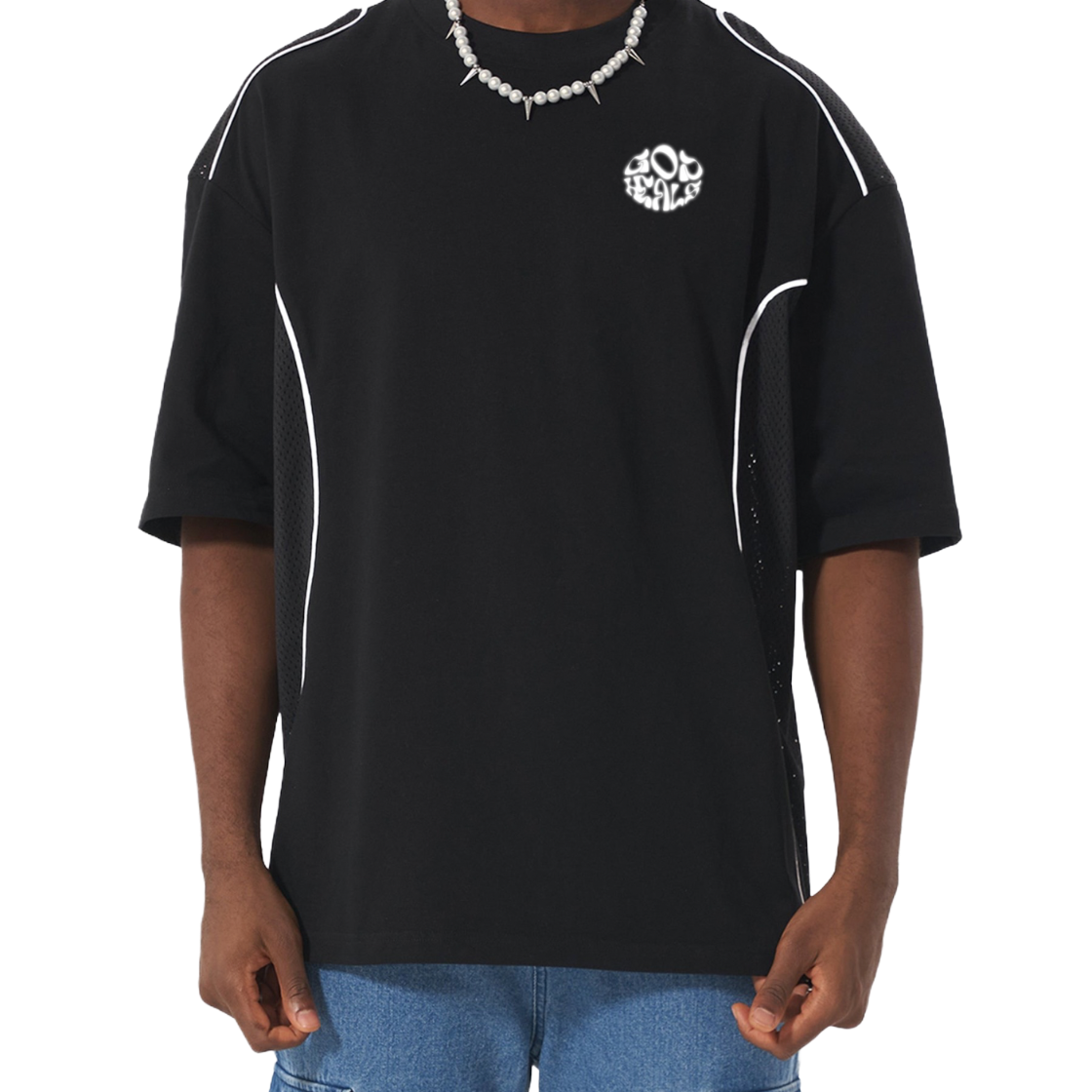 Contrast Piped Panel T-Shirt