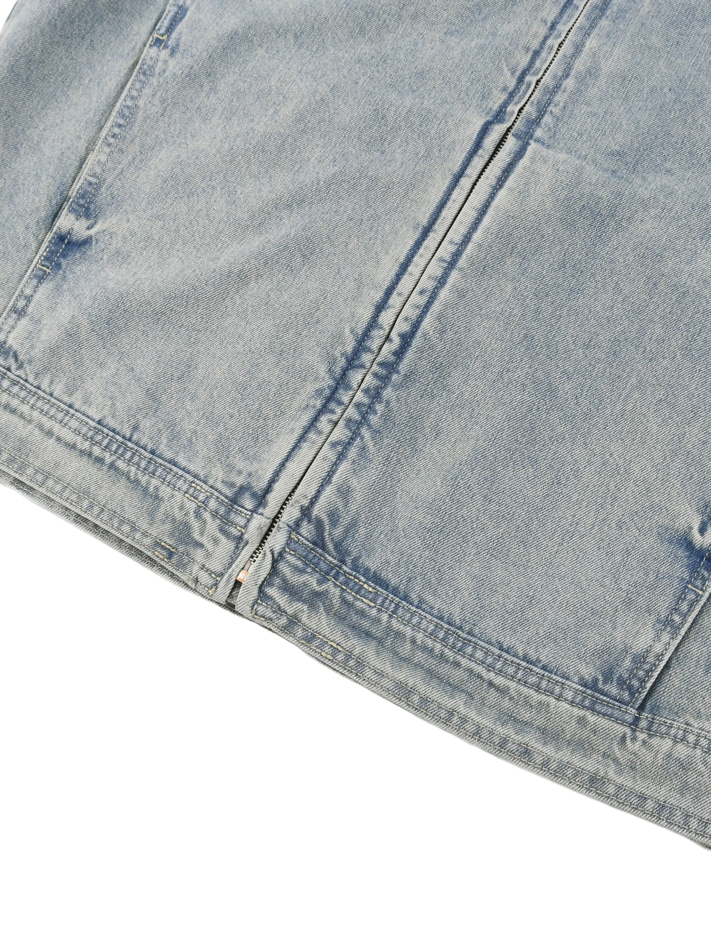 Vintage Wash Zip Denim Jacket