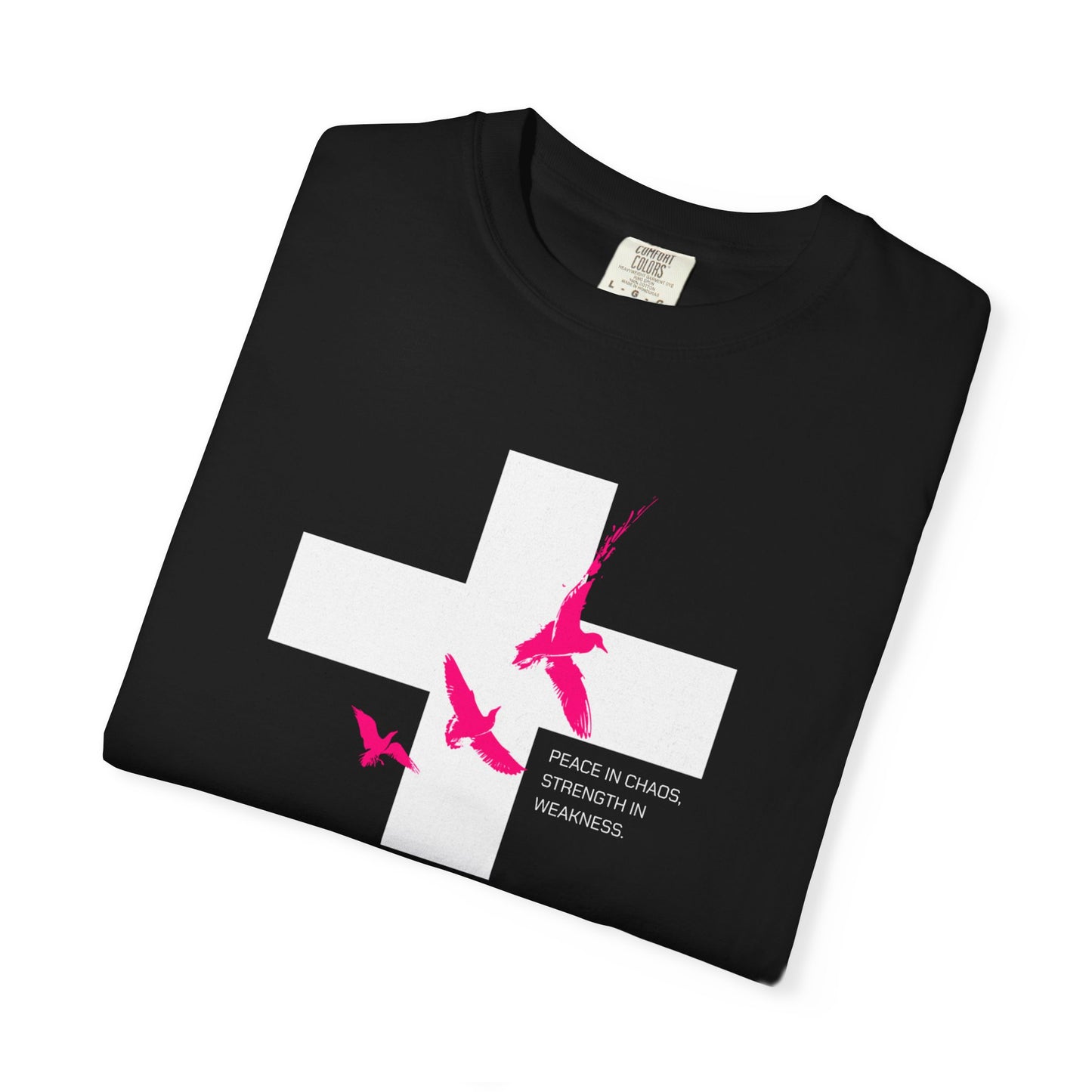 God Heals Chosen Cross T‑Shirt — Faith Graphic Tee with Birds