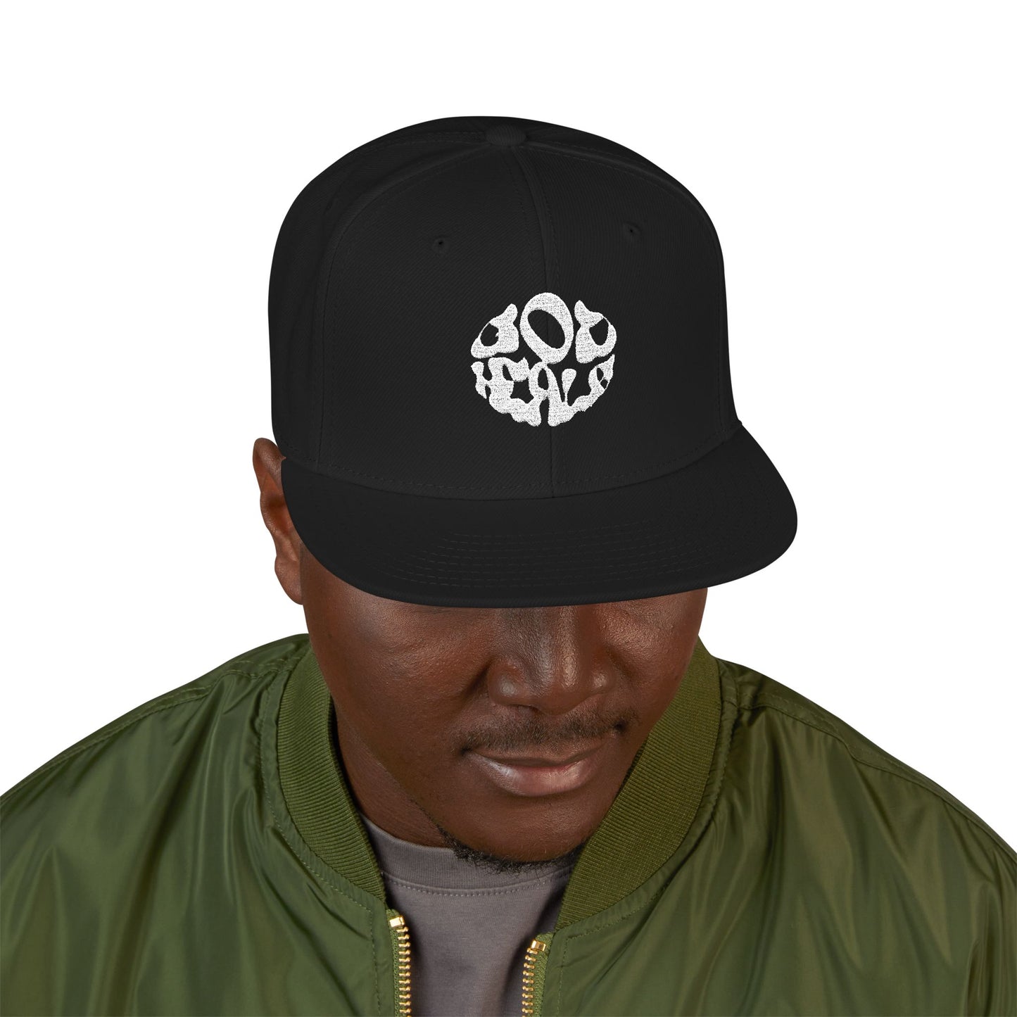 God Heals Embroidered Paw Print Snapback Hat