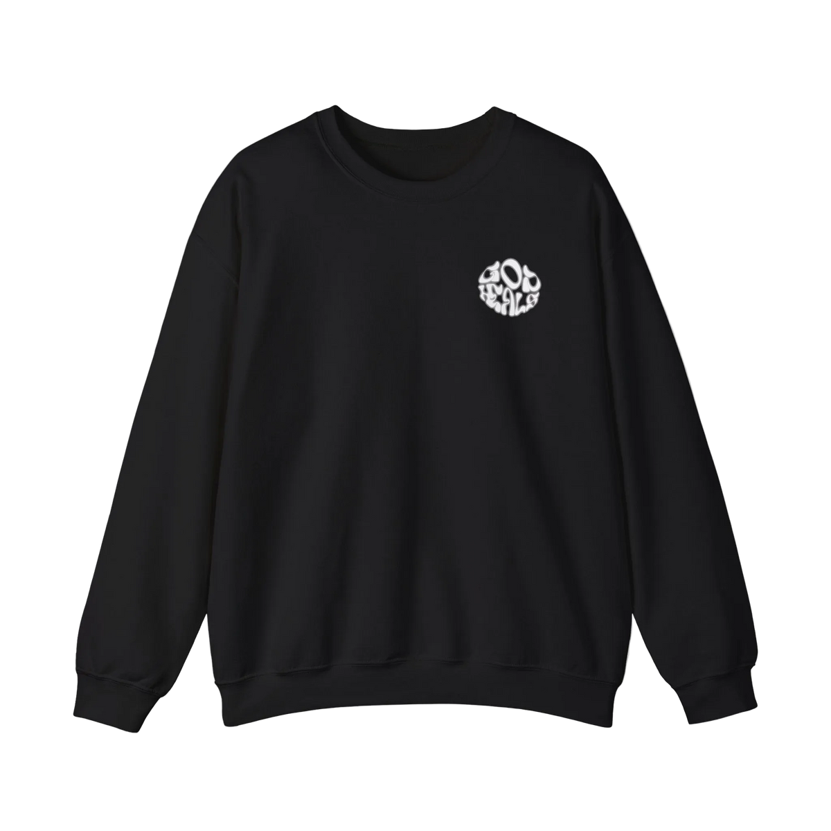 Crewneck Sweatshirt — Small White 'Do Be Kind' Retro Script Chest Logo