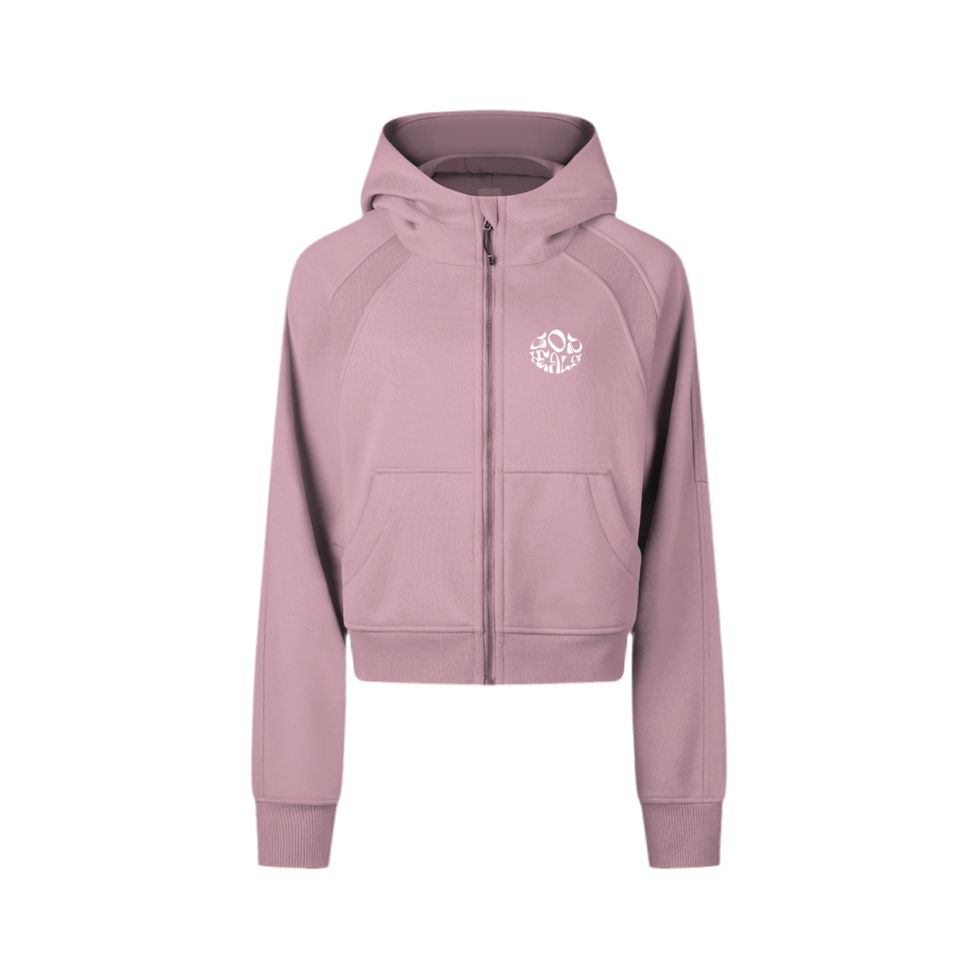 Cropped Zip-Through Hoodie