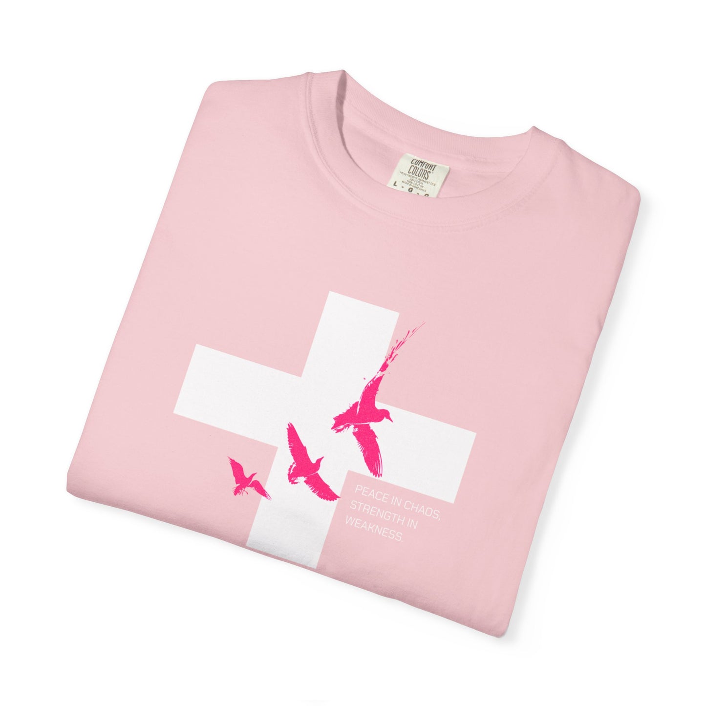 God Heals Chosen Cross T‑Shirt — Faith Graphic Tee with Birds