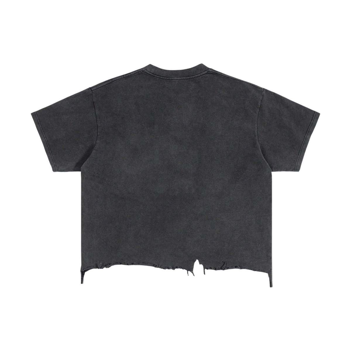 Vintage Wash Boxy Distressed Hem T-Shirt
