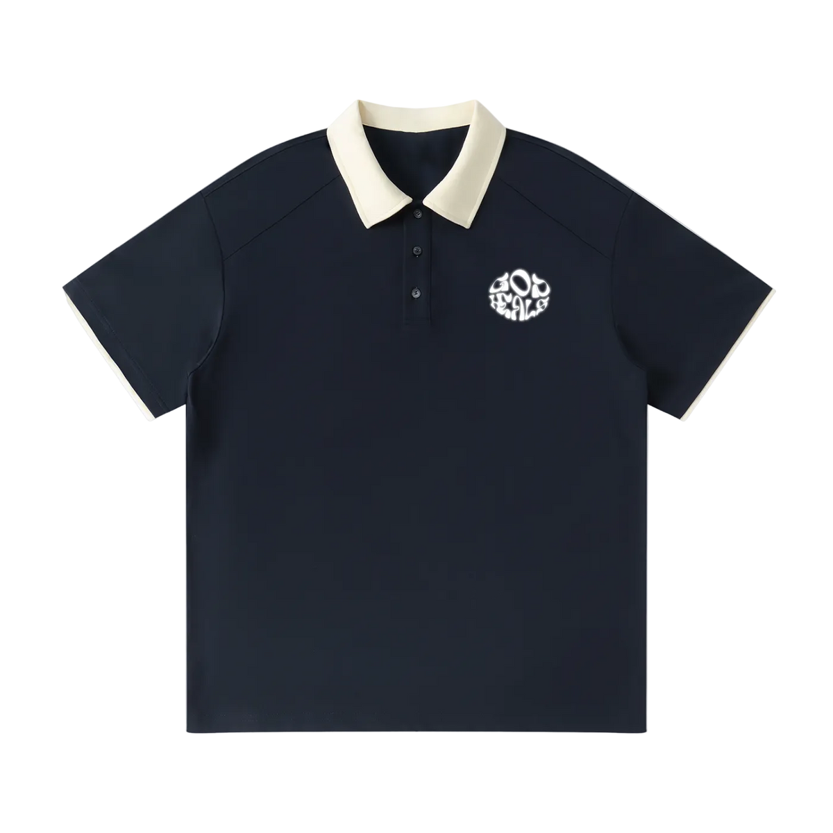 Contrast Collar Raglan Polo Shirt