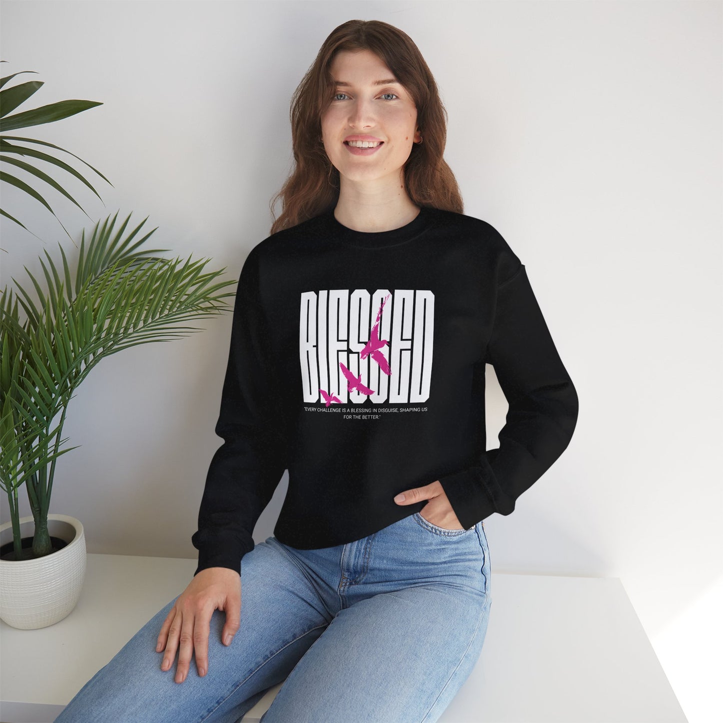 “Blessed” Crewneck Sweatshirt - Unisex Heavy Blend