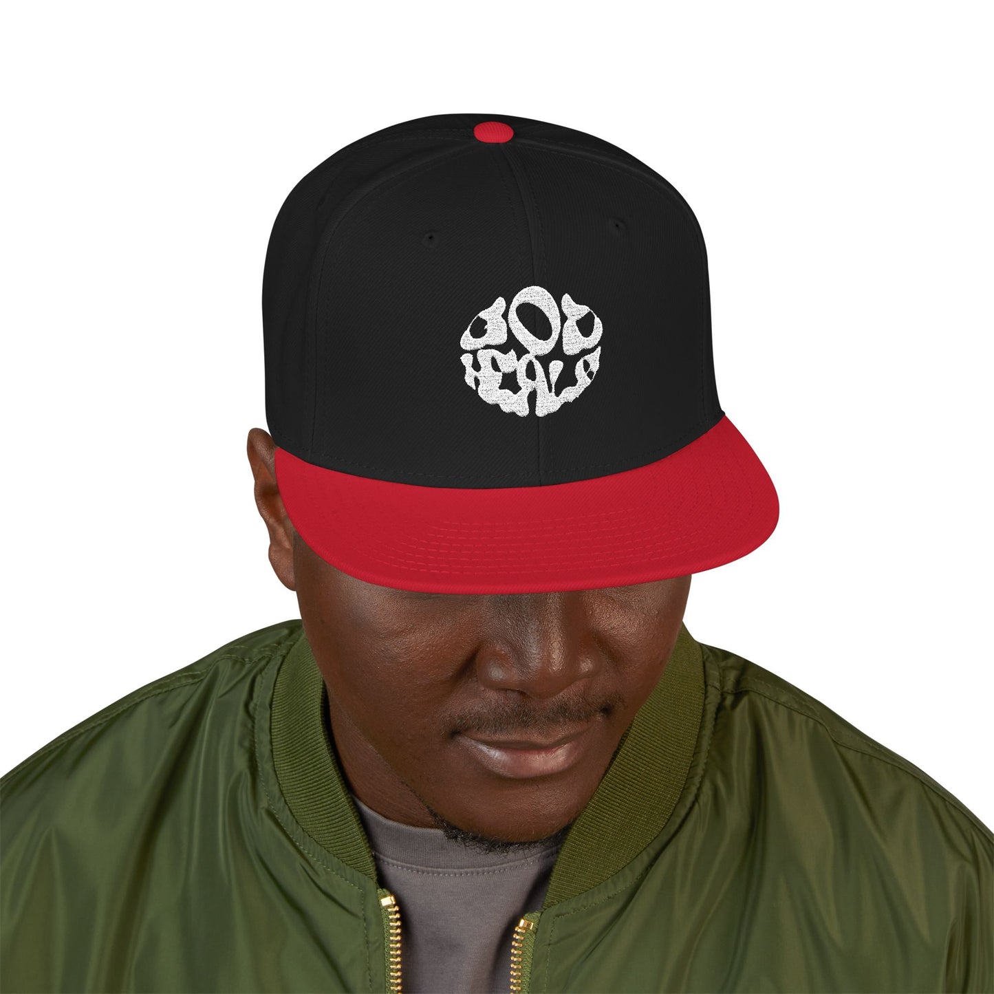 God Heals Embroidered Paw Print Snapback Hat
