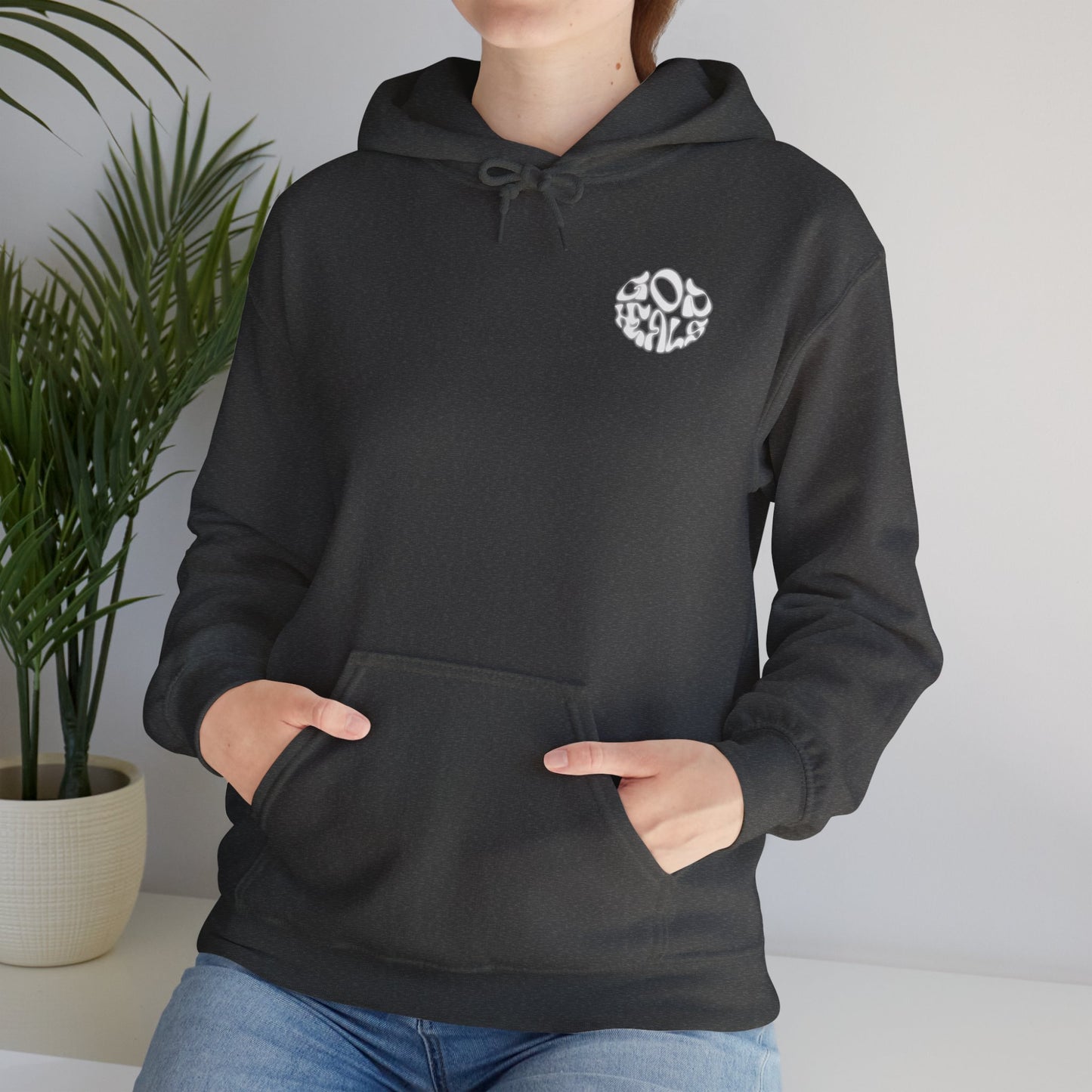 “God Heals” Heavy Blend Hoodie with Unique Design - Perfect for Casual Wear and Gifting
