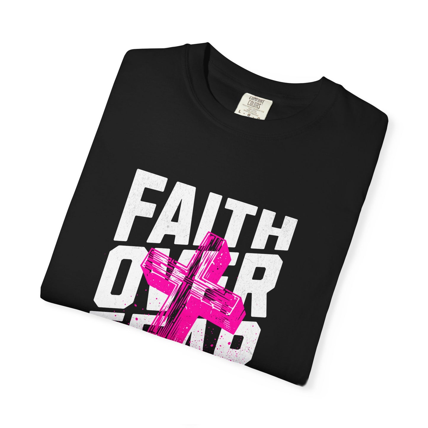 God Heals Faith Over Fear T-Shirt — Christian Cross Graphic Tee