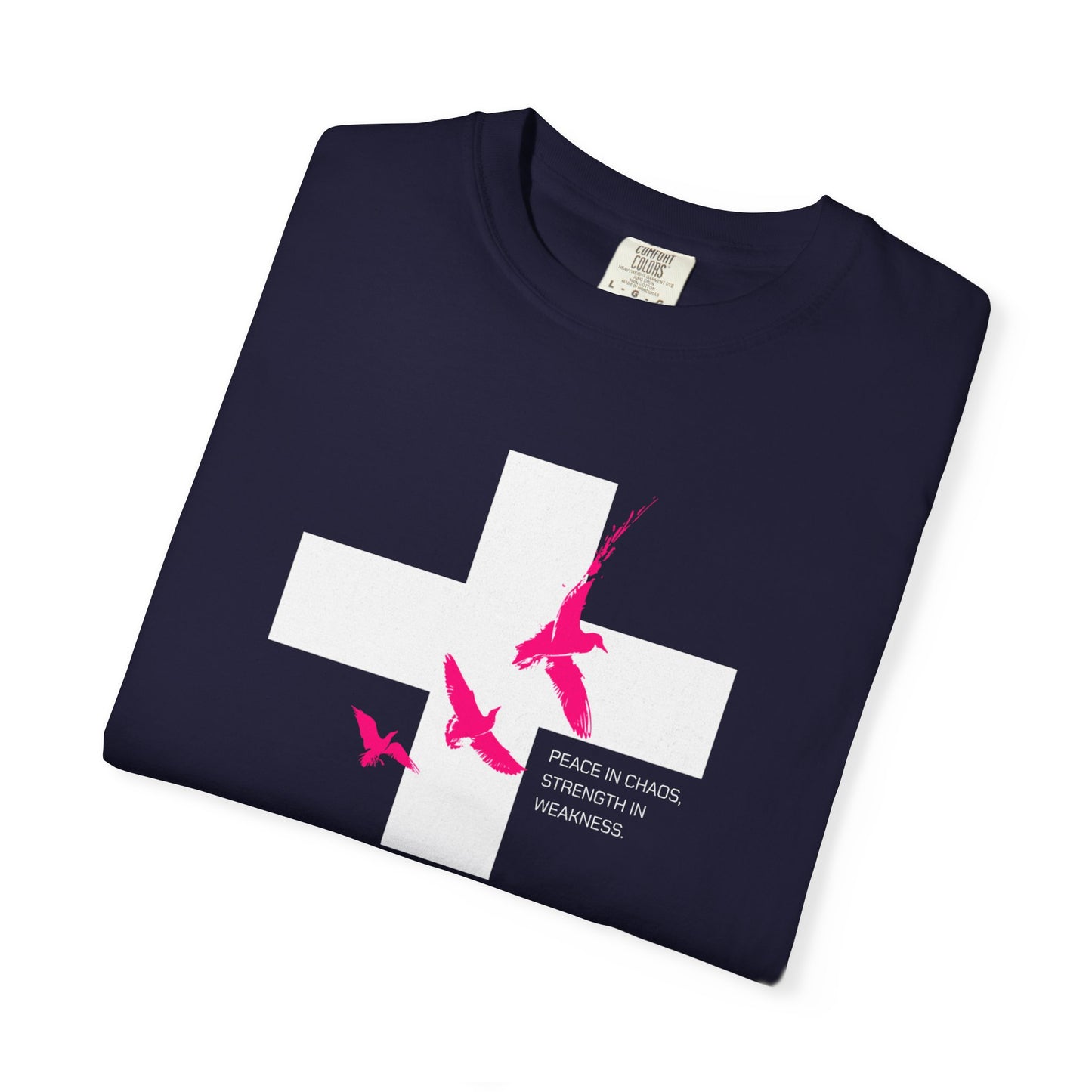 God Heals Chosen Cross T‑Shirt — Faith Graphic Tee with Birds