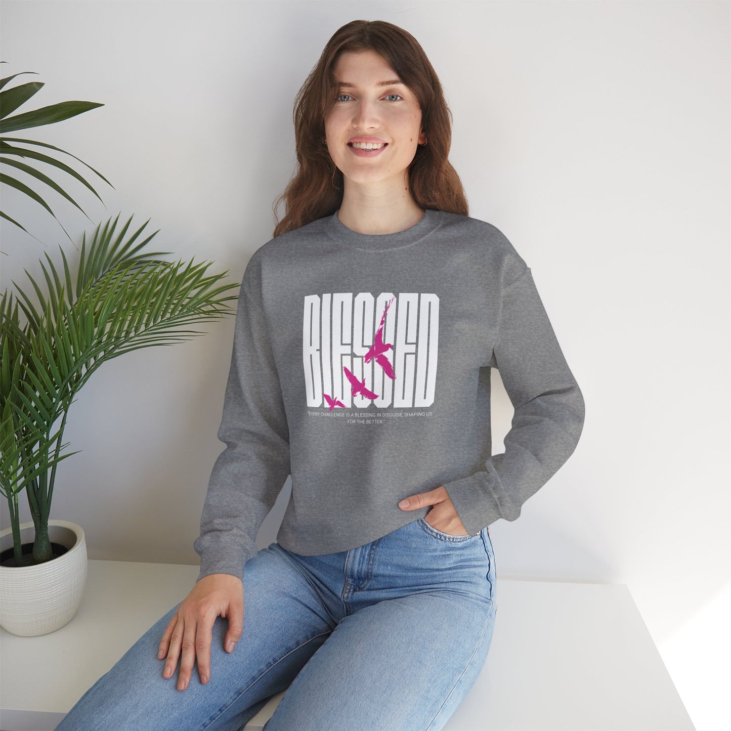 “Blessed” Crewneck Sweatshirt - Unisex Heavy Blend