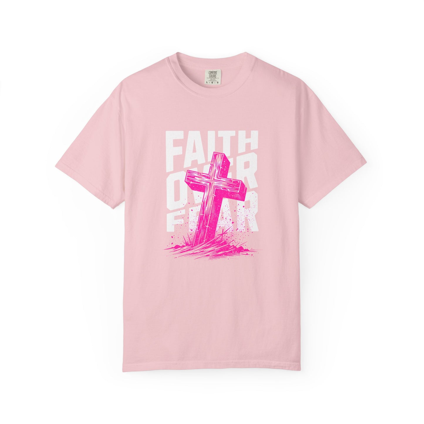 God Heals Faith Over Fear T-Shirt — Christian Cross Graphic Tee