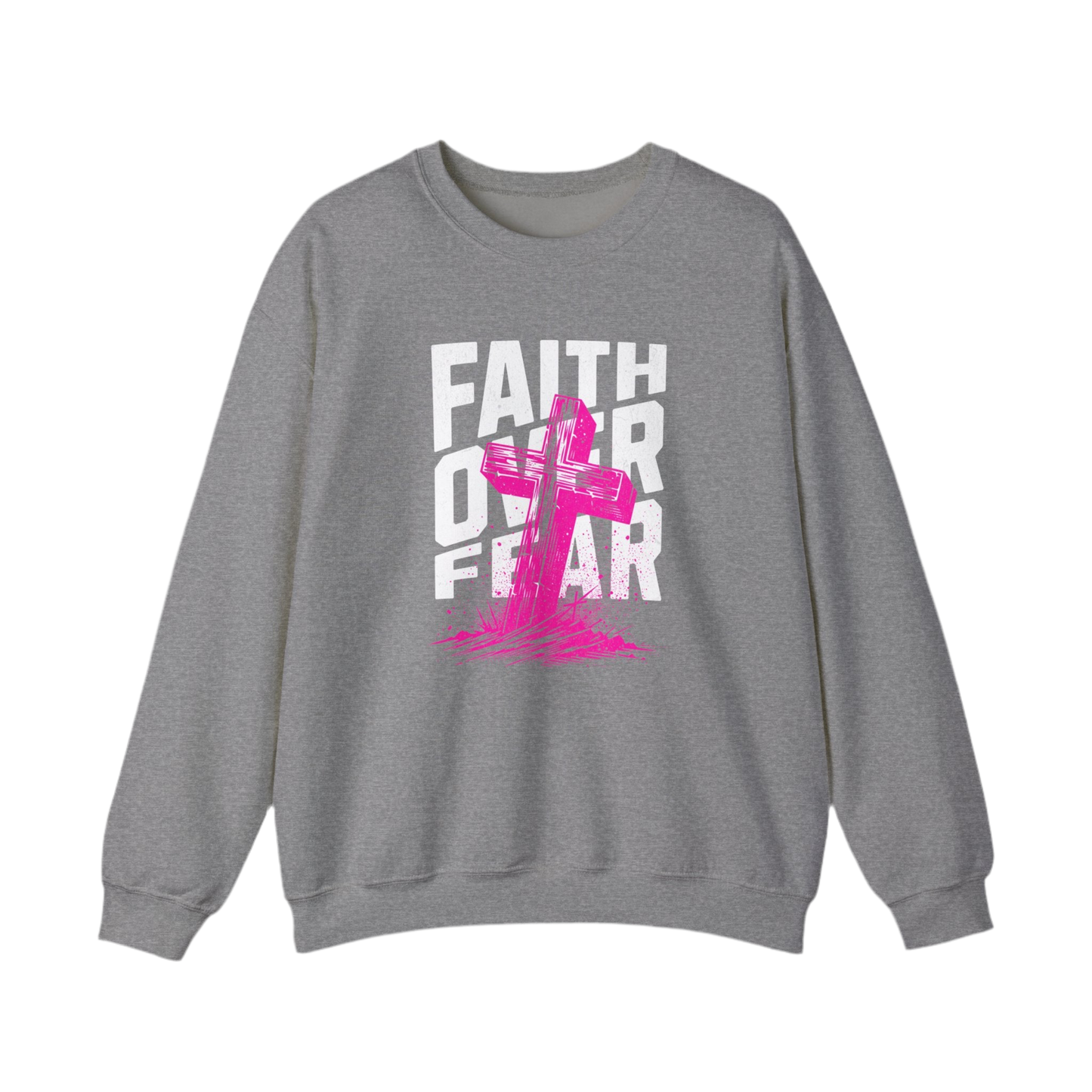 “Faith Over Fear” Crewneck Sweatshirt - Unisex Inspirational Apparel