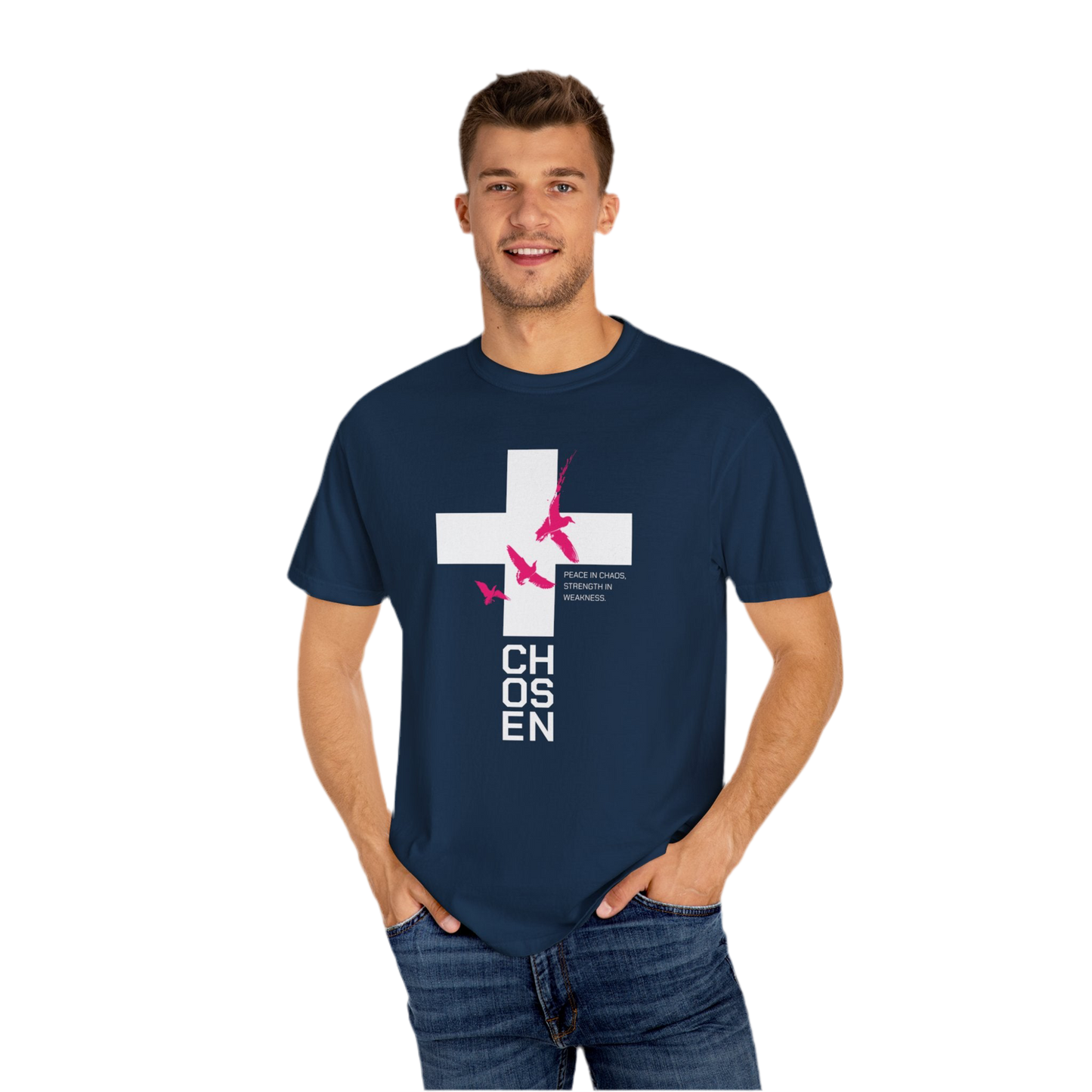 “Chosen” Unisex Garment-Dyed T-Shirt - Peace In Chaos Design