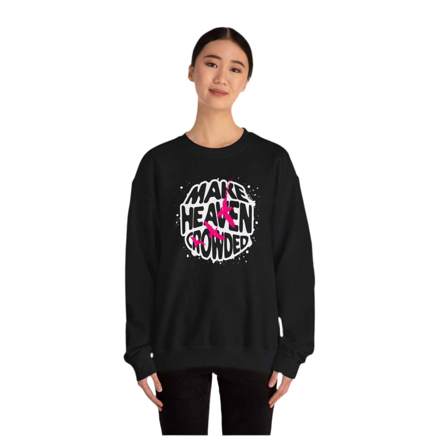“Make Heaven Crowded” Crewneck Sweatshirt | Unisex Heavy Blend for Comfort & Style