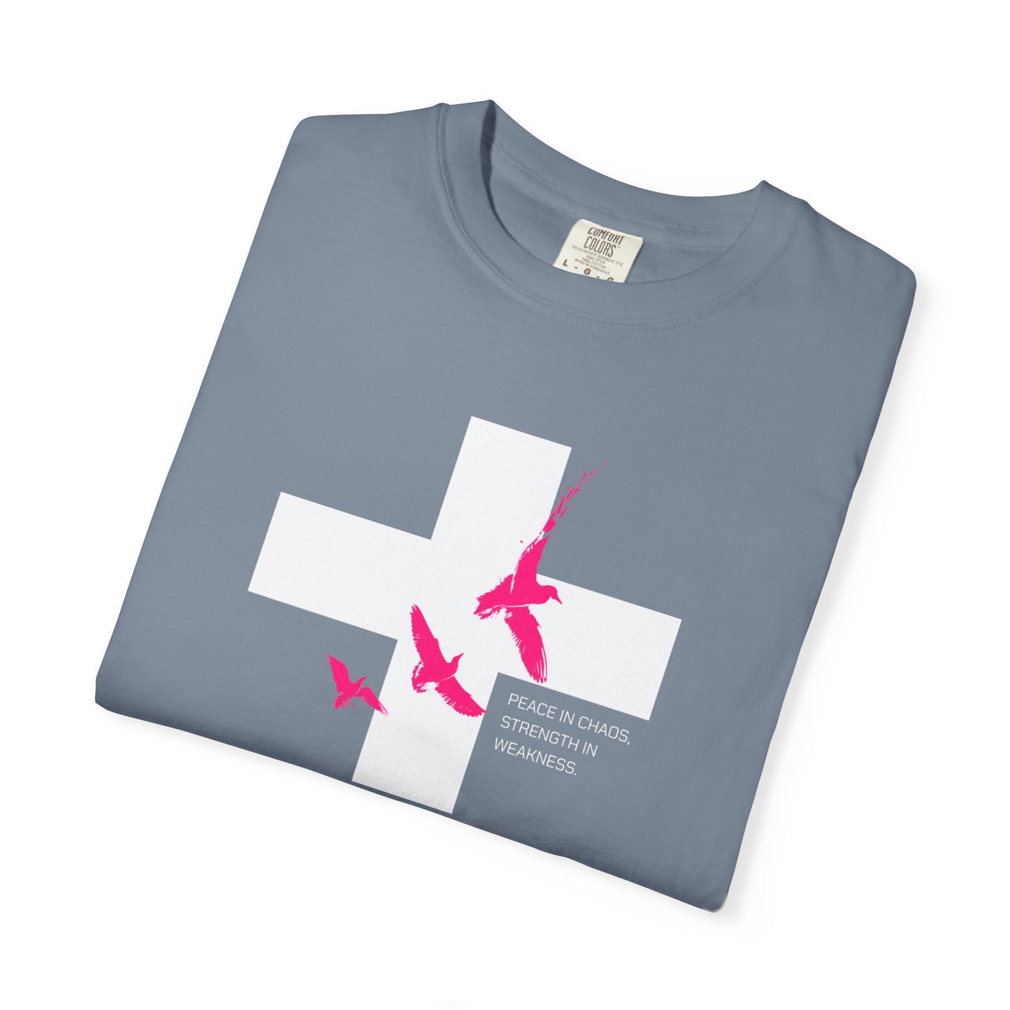 God Heals Chosen Cross T‑Shirt — Faith Graphic Tee with Birds