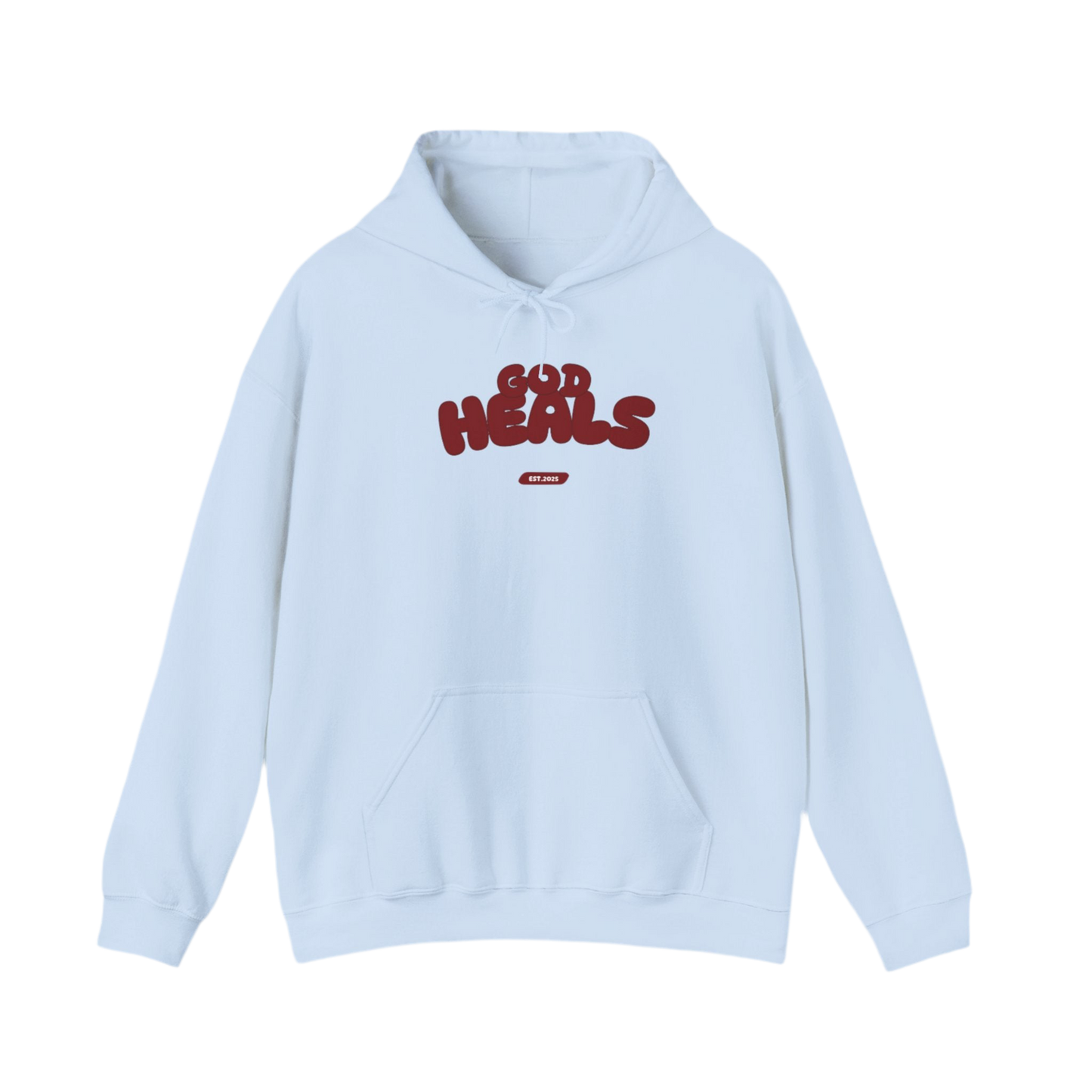 “God Heals” (Maroon Letter Color) Hoodie