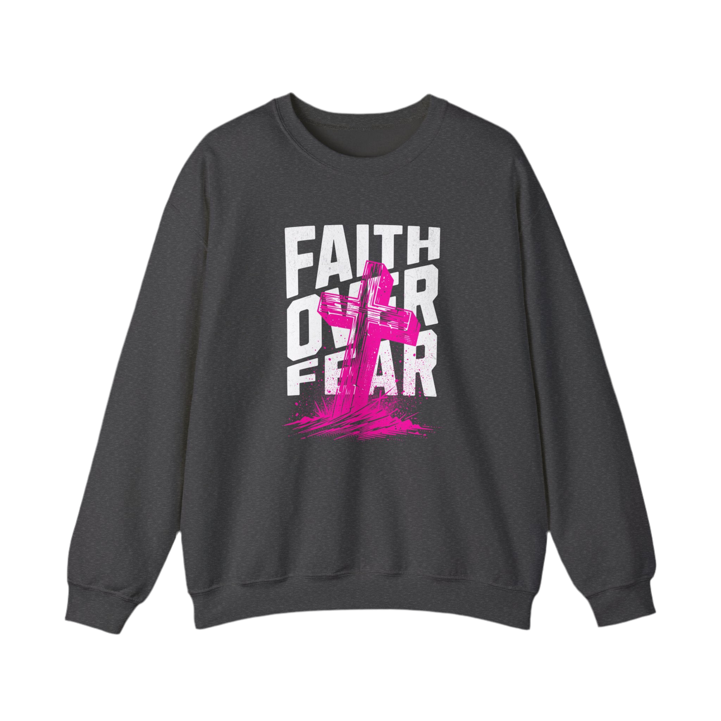 “Faith Over Fear” Crewneck Sweatshirt - Unisex Inspirational Apparel