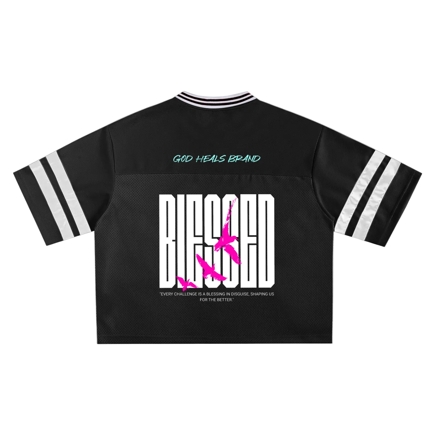 God Heals Taped Mesh Boxy T-shirt