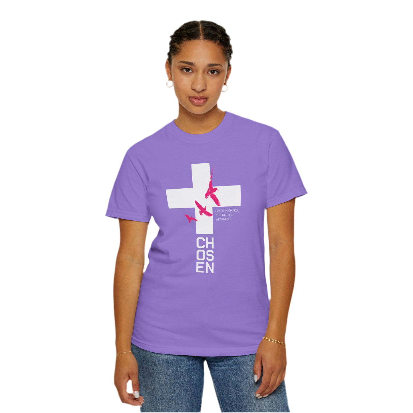 “Chosen” Unisex Garment-Dyed T-Shirt - Peace In Chaos Design