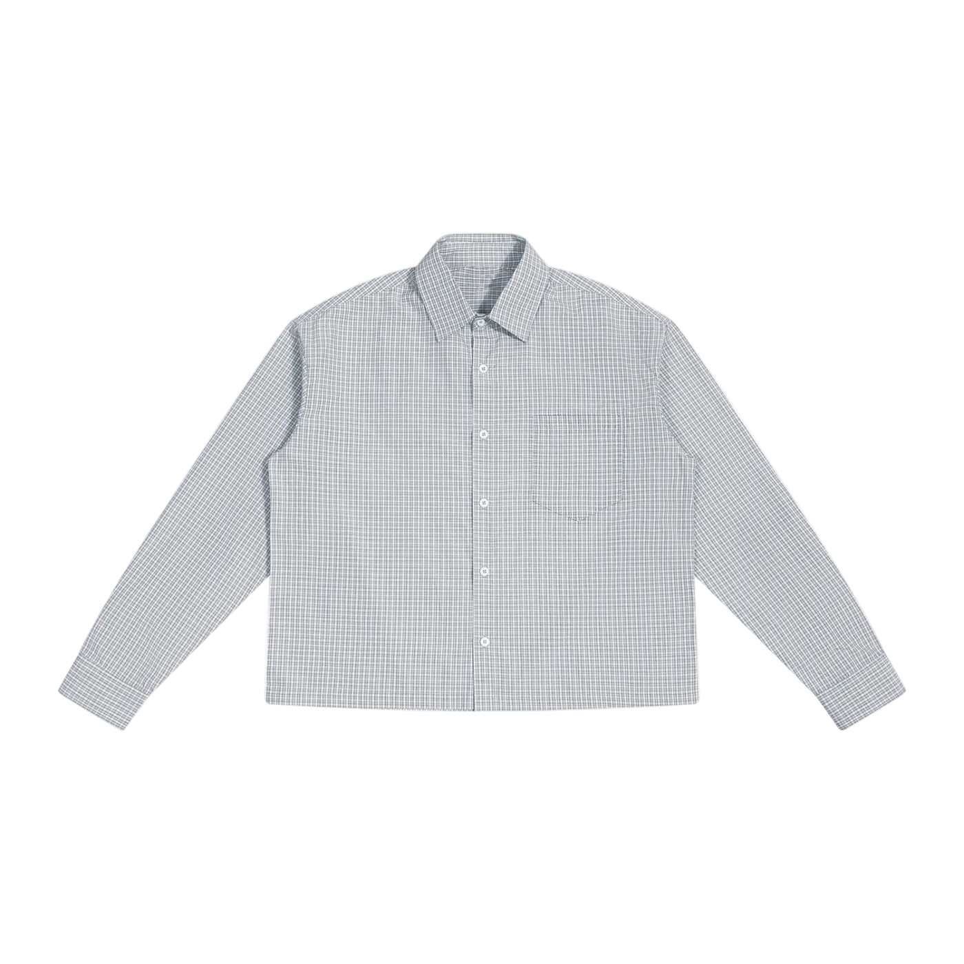 Unisex Boxy Plaid Long Sleeve Shirt