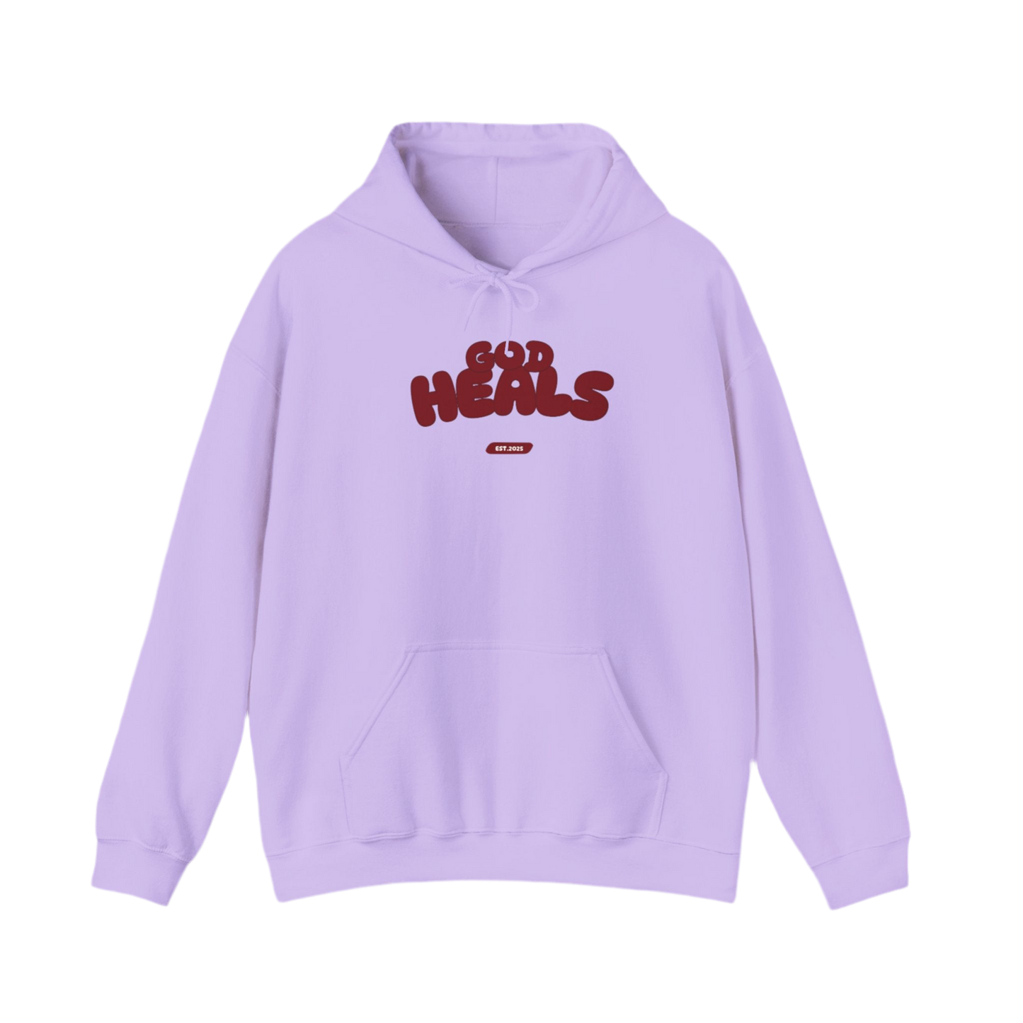 “God Heals” (Maroon Letter Color) Hoodie