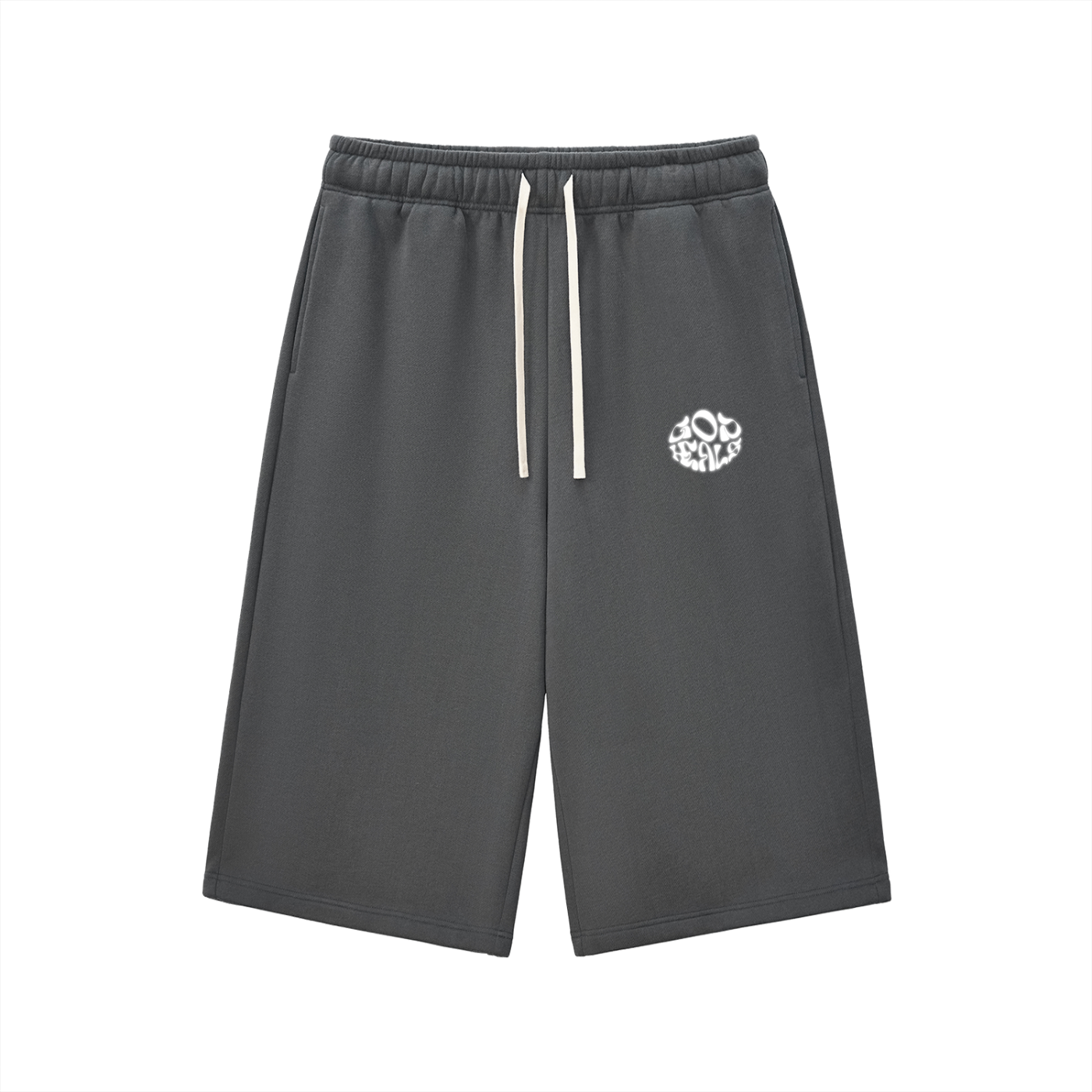 God Heals Relaxed Drawstring Three-quarter Sweatpants
