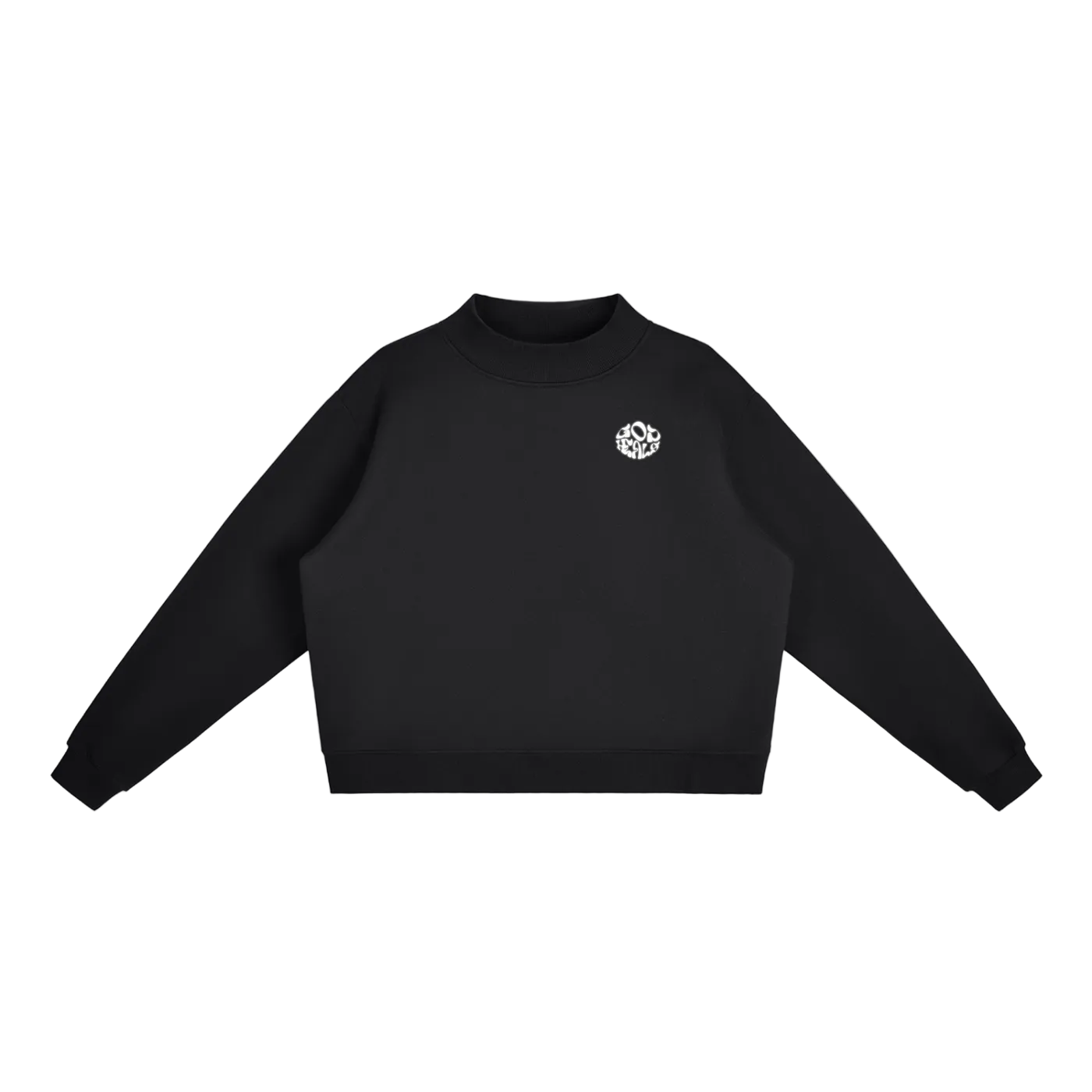 God Heals Essential Fleece Mock-Neck Crew Sweatshirt