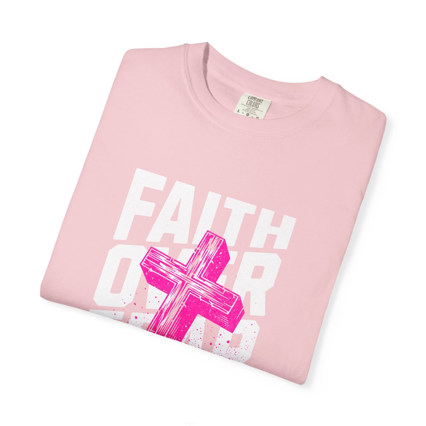 God Heals Faith Over Fear T-Shirt — Christian Cross Graphic Tee