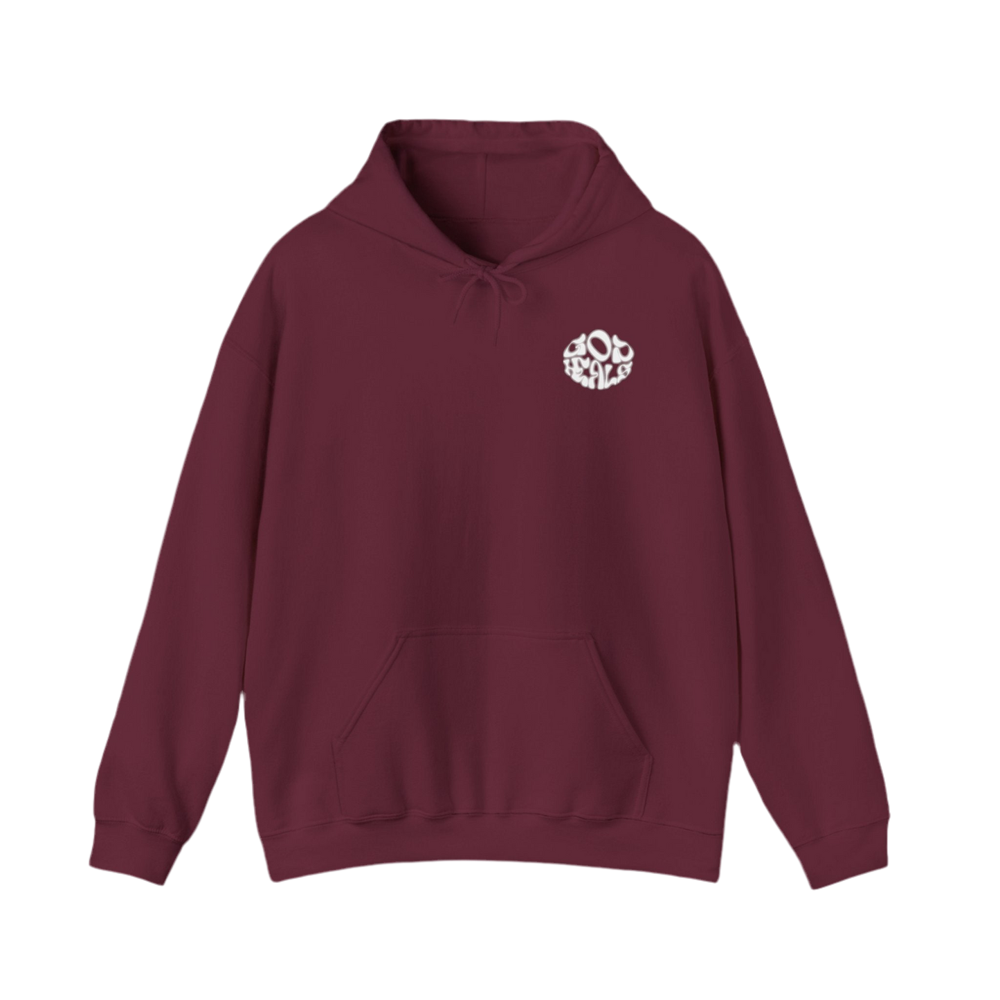 “God Heals” Heavy Blend Hoodie with Unique Design - Perfect for Casual Wear and Gifting