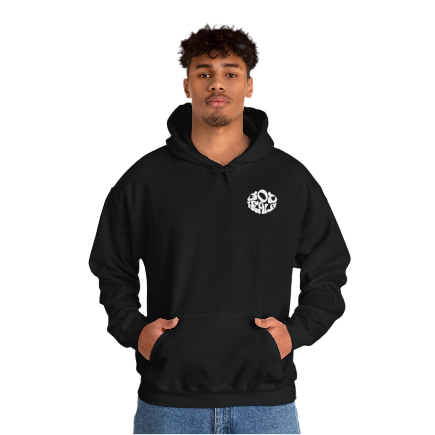 “God Heals” Heavy Blend Hoodie with Unique Design - Perfect for Casual Wear and Gifting