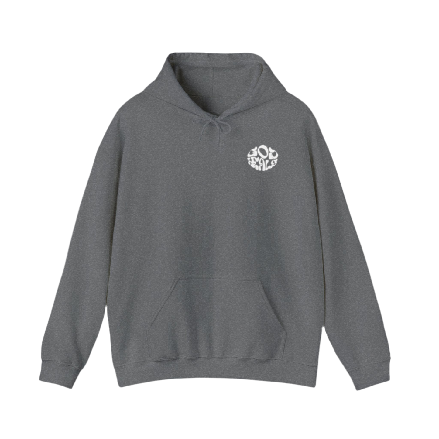 “God Heals” Heavy Blend Hoodie with Unique Design - Perfect for Casual Wear and Gifting