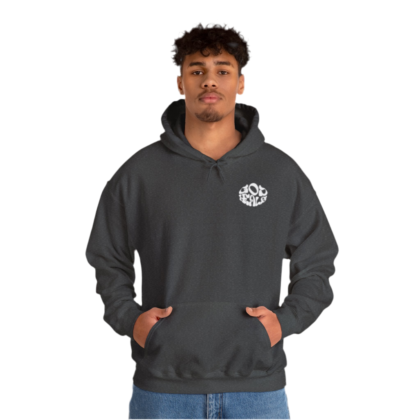 “God Heals” Heavy Blend Hoodie with Unique Design - Perfect for Casual Wear and Gifting
