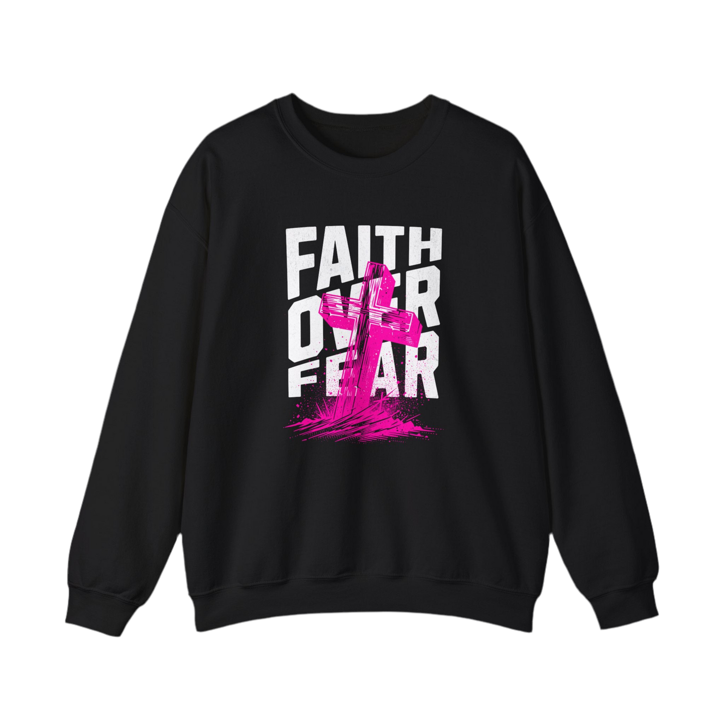 “Faith Over Fear” Crewneck Sweatshirt - Unisex Inspirational Apparel