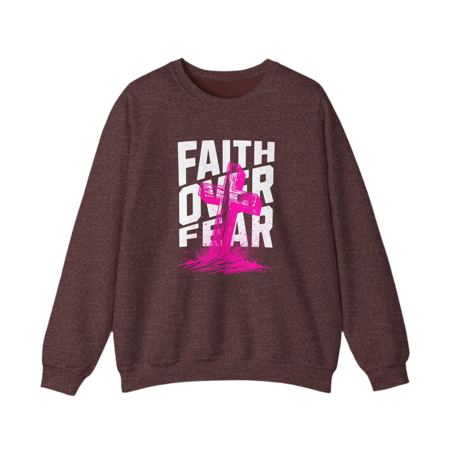 “Faith Over Fear” Crewneck Sweatshirt - Unisex Inspirational Apparel