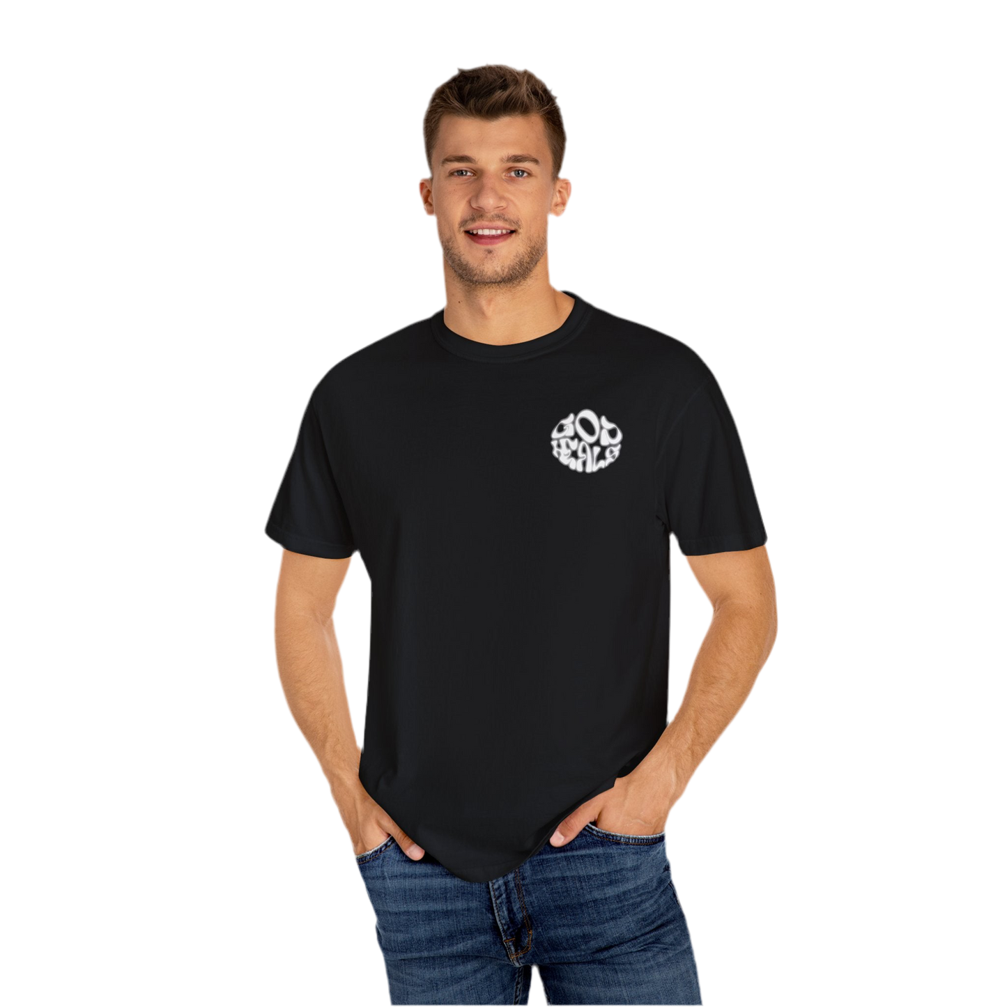 “God Heals” Unisex Garment-Dyed T-Shirt - Casual Comfort for Every Occasion