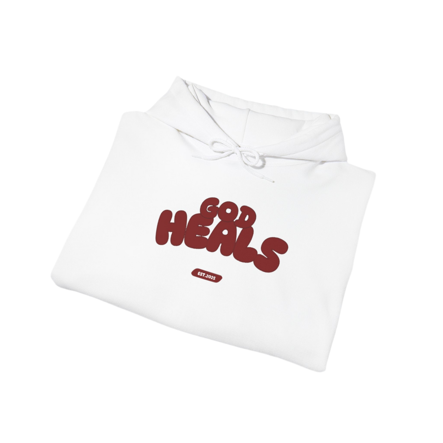 “God Heals” (Maroon Letter Color) Hoodie