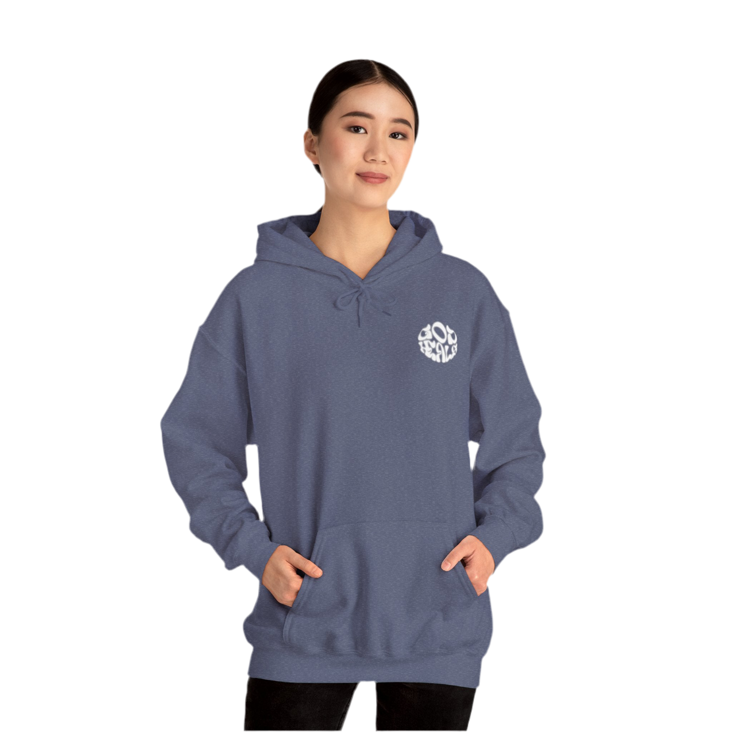 “God Heals” Heavy Blend Hoodie with Unique Design - Perfect for Casual Wear and Gifting