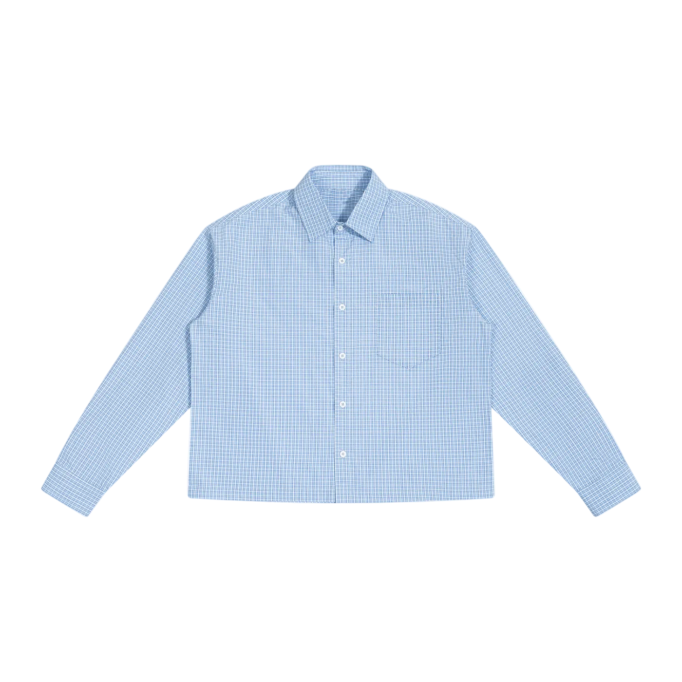Unisex Boxy Plaid Long Sleeve Shirt