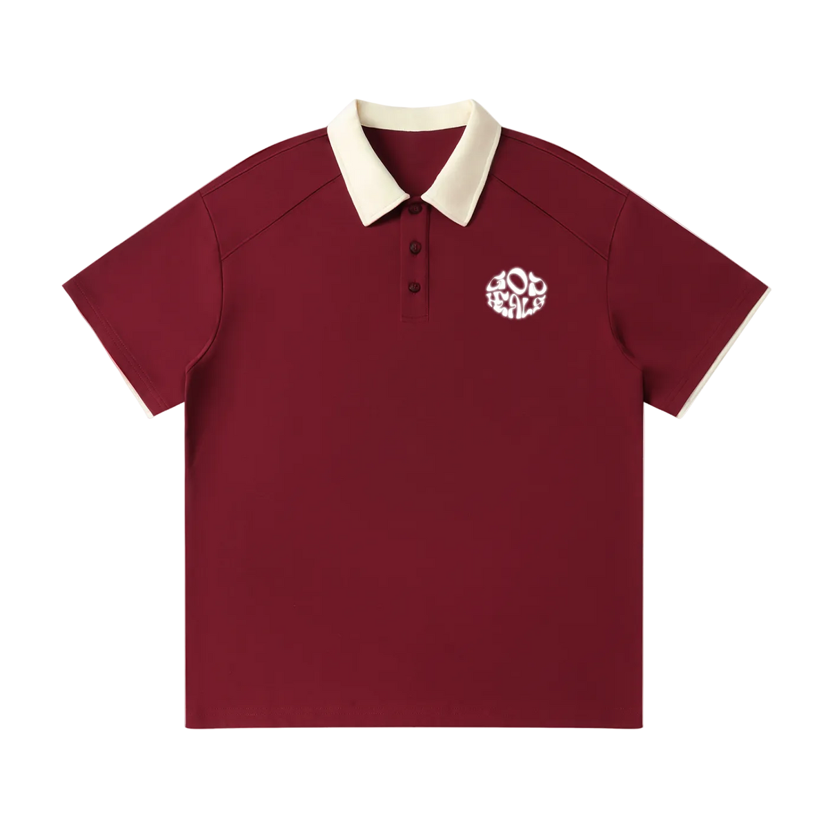 Contrast Collar Raglan Polo Shirt