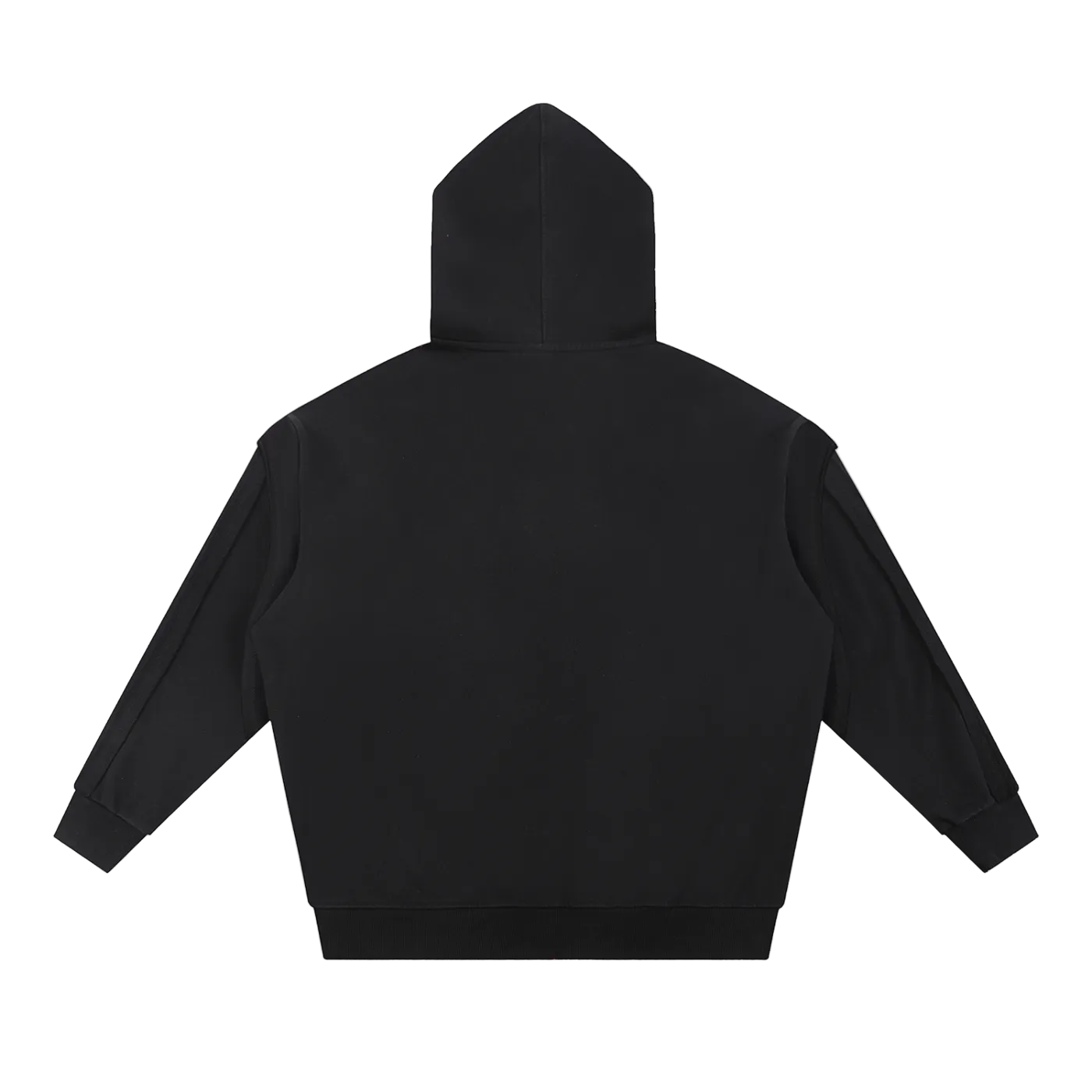 God Heals Contrast Tape Raw Edge Double Layered Hoodie