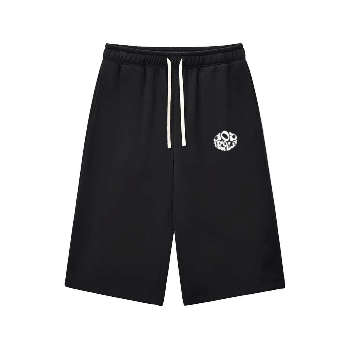 Relaxed Drawstring Three-quarter Sweatpants