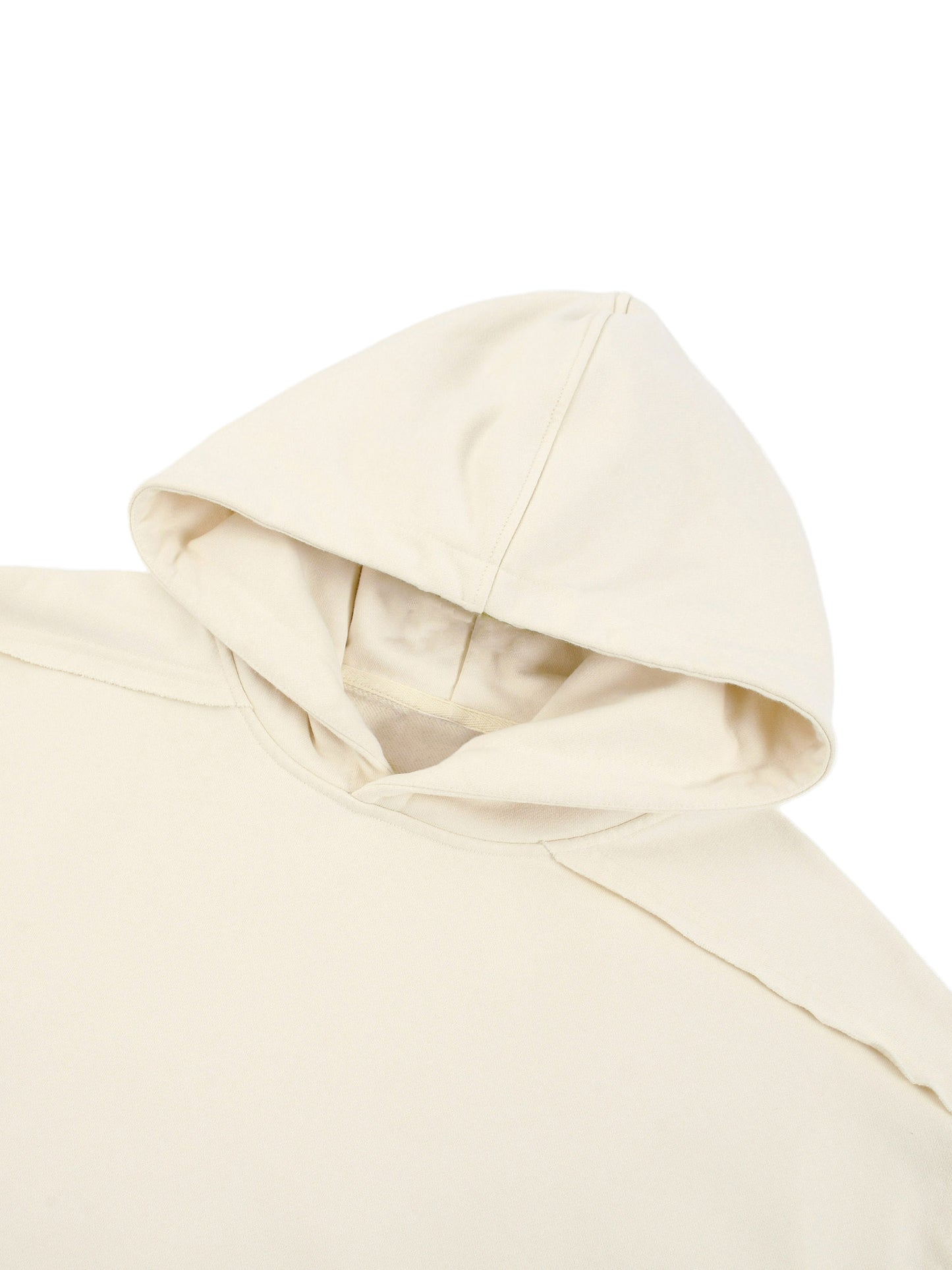 God Heals Contrast Tape Raw Edge Double Layered Hoodie